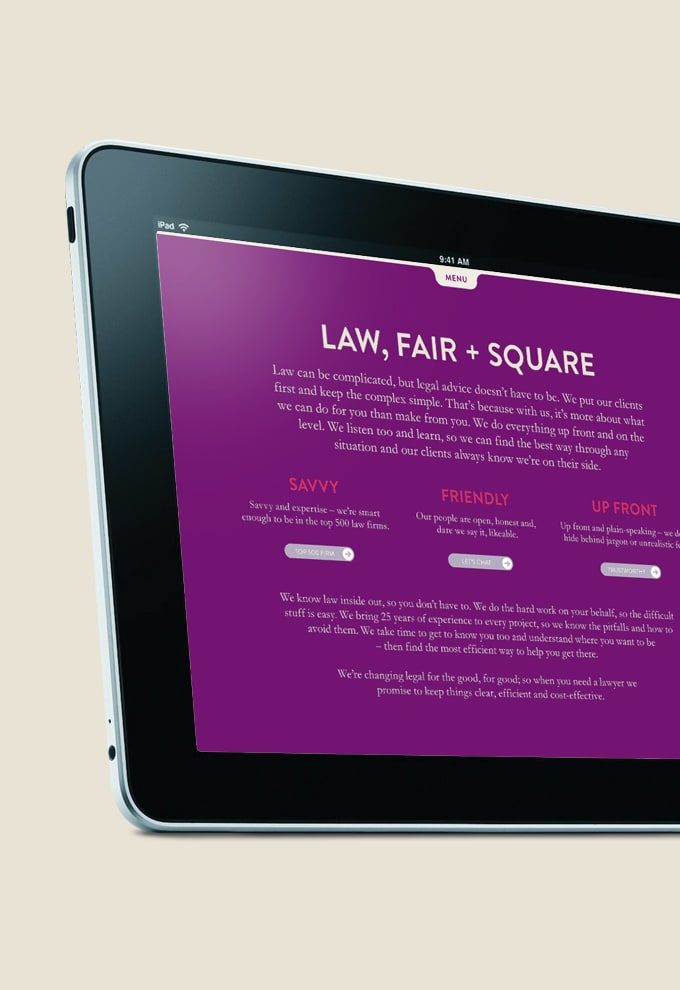 LCF Law - Website application