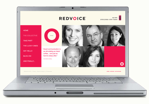 Redvoice website designed by 10 Associates